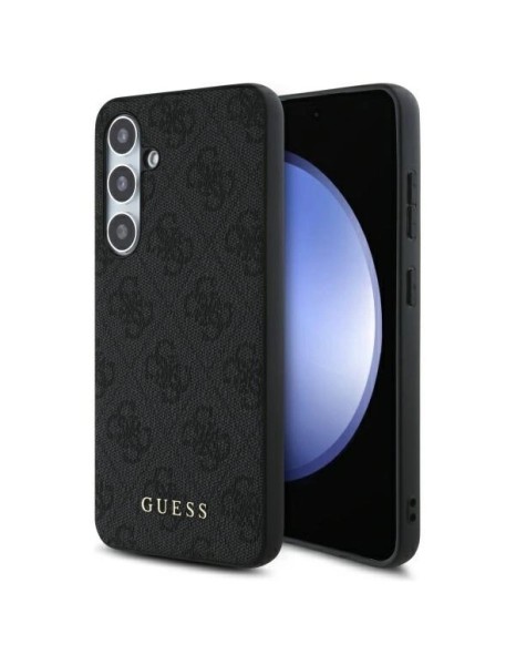 Guess GUHCS24FEG4GFGR S24 FE S721 gray/gray hardcase 4G Metal Gold Logo Guess GUHCS24FEG4GFGR S24 FE S721 gray/gray hardcase 4G Metal Gold Logo