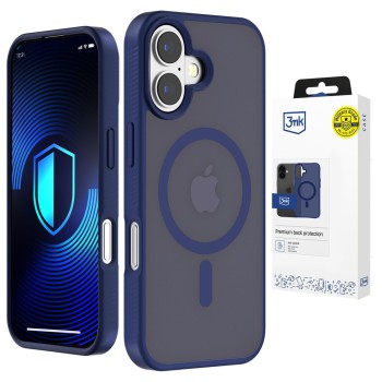 3mk Smoke MagCase for iPhone 16 - Blue-Translucent 3mk Smoke MagCase for iPhone 16 - Blue-Translucent