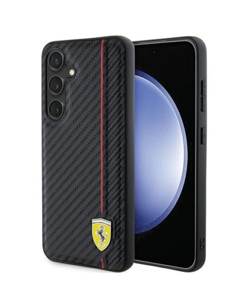 Ferrari Carbon Printed Line case for Samsung Galaxy S24+ - black Ferrari Carbon Printed Line case for Samsung Galaxy S24+ - black