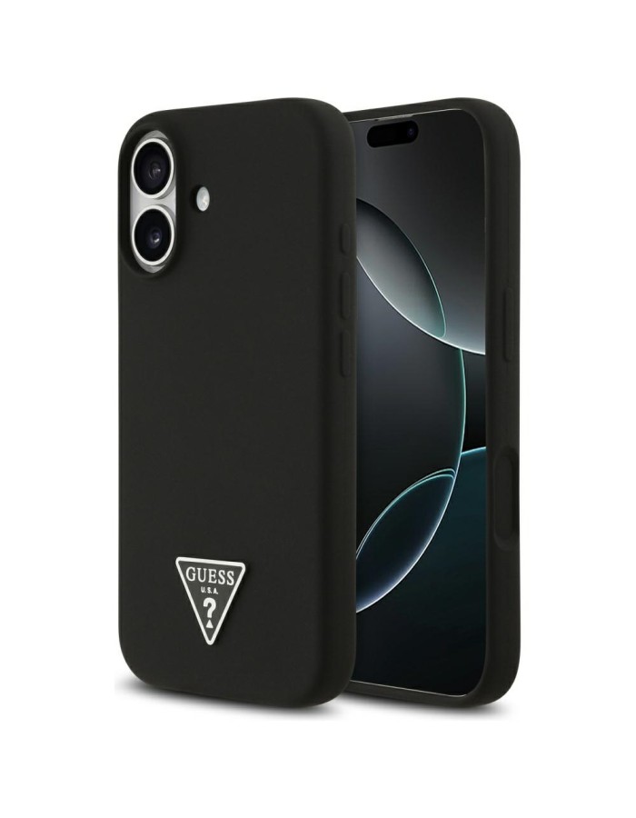 Guess Silicone Triangle Logo MagSafe Case for iPhone 17 - Black Guess Silicone Triangle Logo MagSafe Case for iPhone 17 - Black