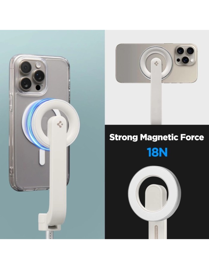 Selfie stick Spigen S571W MagSafe Bluetooth with tripod - beige