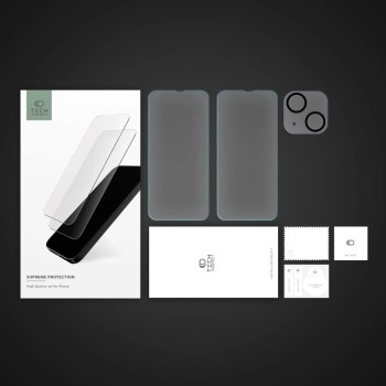 Tech-Protect Supreme Set for iPhone 14 2x tempered glass for display / tempered glass for camera