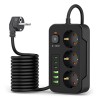 Tech-Protect PC3X6 Power Strip 3 Sockets 240V + 3xUSB-A + 3xUSB-C 200cm - Black Tech-Protect PC3X6 Power Strip 3 Sockets 240V + 3xUSB-A + 3xUSB-C 200cm - Black