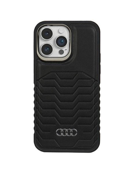 Audi Synthetic Leather case with MagSafe for iPhone 15 Pro Max - black
