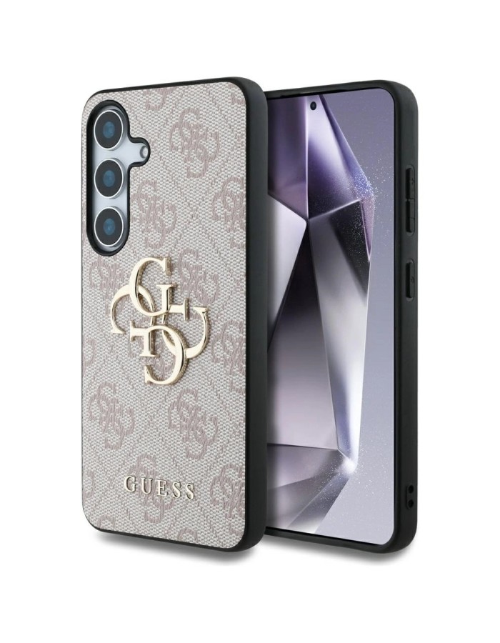 Guess Big 4G Logo Classic Logo Case for Samsung Galaxy S25 Plus Pink