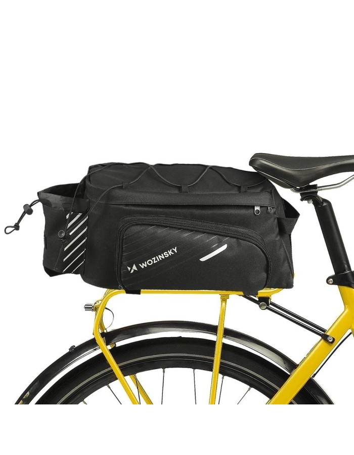 Wozinsky Bike Pannier Rack Bag with Shoulder Strap 9L (Rain Cover Included) Black (WBB22BK) Wozinsky Bike Pannier Rack Bag with Shoulder Strap 9L (Rain Cover Included) Black (WBB22BK)