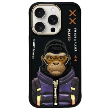 Nimmy Cool&amp;amp;Cute 2.0 Monkey Case for iPhone 16 Pro Max - Black