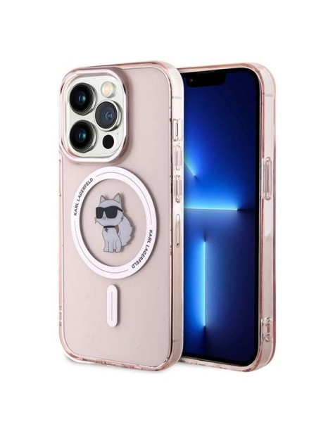 Karl Lagerfeld IML Choupette MagSafe case for iPhone 14 Pro Max - pink
