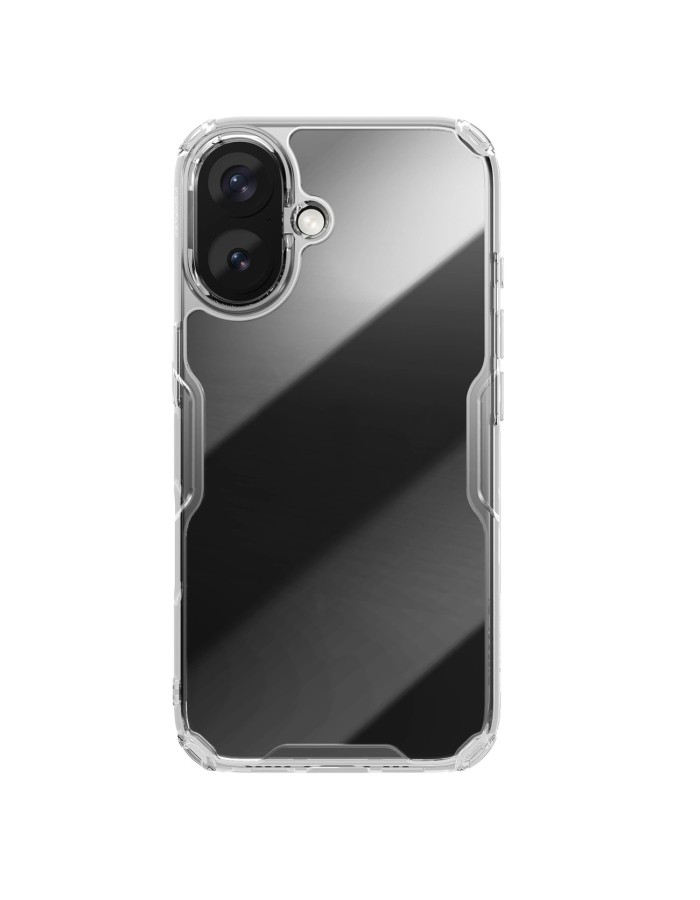 Nillkin Nature Pro Case for iPhone 16 - transparent and white