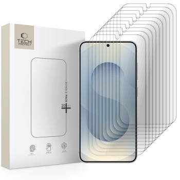 CLEAR Tech-Protect Tempered Glass Bundle 10-pack for Samsung Galaxy S24/S25