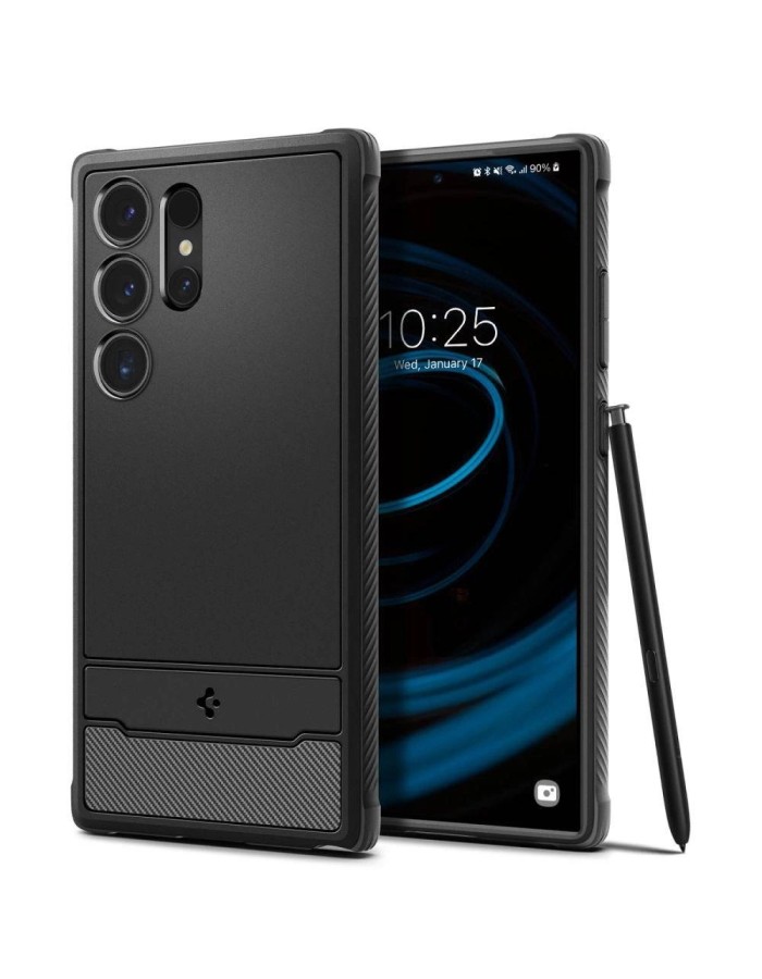 Spigen Rugged Armor Case for Samsung Galaxy S24 Ultra - Matte Black Spigen Rugged Armor Case for Samsung Galaxy S24 Ultra - Matte Black