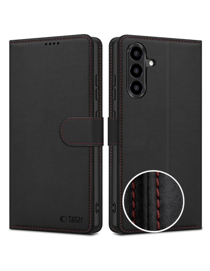 Tech-Protect Wallet Case for Samsung Galaxy A57 5G - Black and Red Tech-Protect Wallet Case for Samsung Galaxy A57 5G - Black and Red