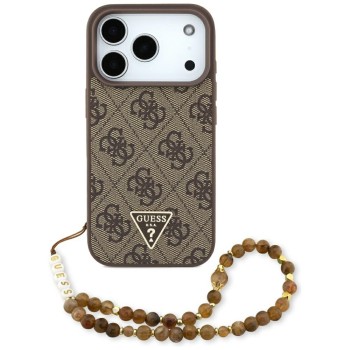 Guess 4G Strap Triangle Logo MagSafe case for iPhone 17 Pro - brown Guess 4G Strap Triangle Logo MagSafe case for iPhone 17 Pro - brown