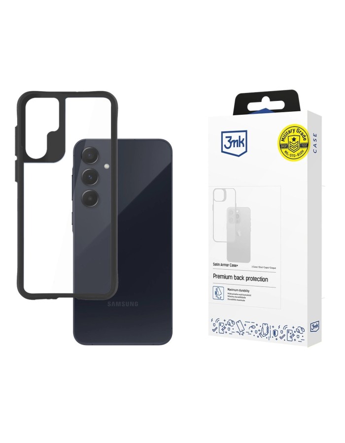 3mk Satin Armor Case+ for Samsung Galaxy A55 5G - Black