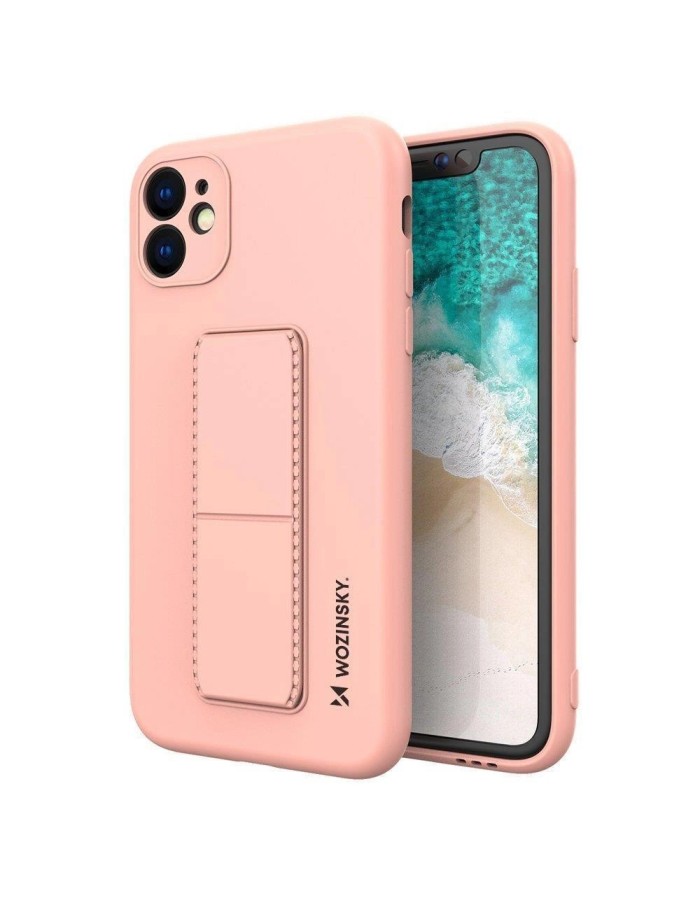 Wozinsky Kickstand Case silicone case with stand Samsung Galaxy A72 4G pink Wozinsky Kickstand Case silicone case with stand Samsung Galaxy A72 4G pink