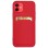 Card Case Silicone Wallet Case with Card Slot Documents for Samsung Galaxy A22 4G Red