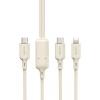 Dudao L7SF 2in1 cable USB-C - USB-C / Lightning 100W 1.2m - beige Dudao L7SF 2in1 cable USB-C - USB-C / Lightning 100W 1.2m - beige