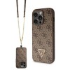 Guess GUHCP14LP4TDSCPW case for iPhone 14 Pro - brown Crossbody 4G Metal Logo Guess GUHCP14LP4TDSCPW case for iPhone 14 Pro - brown Crossbody 4G Metal Logo