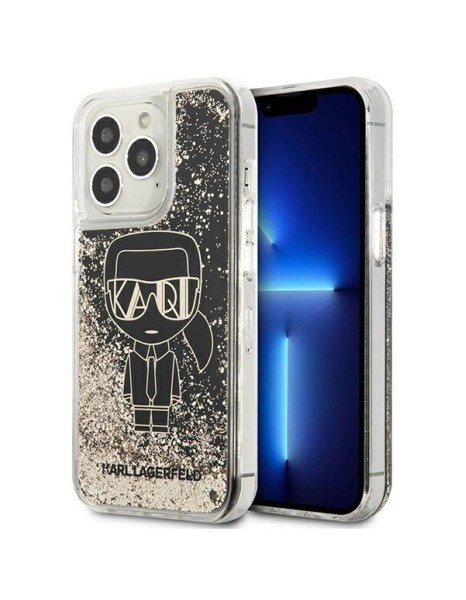 Karl Lagerfeld Liquid Glitter Gatsby Case for iPhone 13 Pro Max - Black
