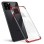 Clear Color case TPU gel cover with a metallic frame for Samsung Galaxy A13 5G red