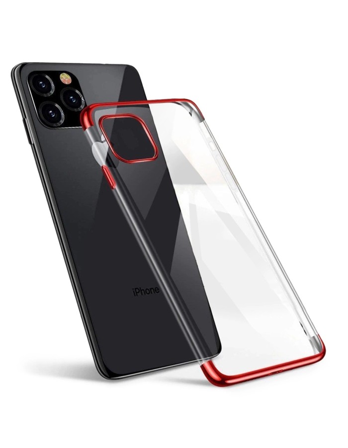 Clear Color case TPU gel cover with a metallic frame for Samsung Galaxy A13 5G red Clear Color case TPU gel cover with a metallic frame for Samsung Galaxy A13 5G red