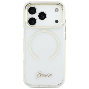 Guess IML Script Metal MagSafe Case for iPhone Air - Clear