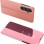 Clear View Case cover for Samsung Galaxy A24 4G cover with a flap pink