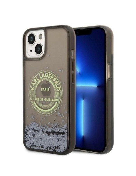 Karl Lagerfeld Liquid Glitter RSG case for iPhone 14 - black