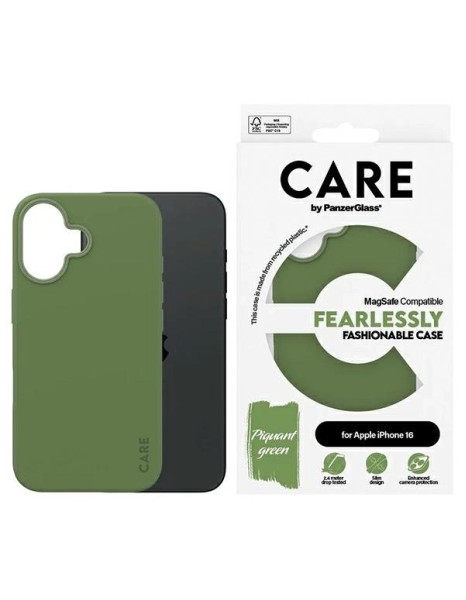 CARE by PanzerGlass Fashion Case iPhone 16 6.1" green/green MagSafe 1385 CARE by PanzerGlass Fashion Case iPhone 16 6.1" green/green MagSafe 1385