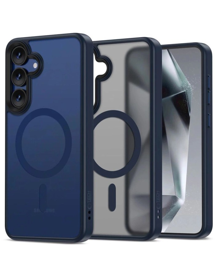 Tech-Protect MagMat MagSafe Case for Samsung Galaxy S25 - Clear Blue Tech-Protect MagMat MagSafe Case for Samsung Galaxy S25 - Clear Blue