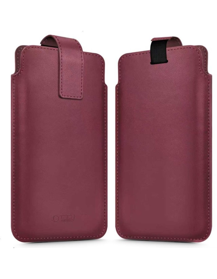 Tech-Protect SM65 case for 6.0-6.9" smartphones - burgundy