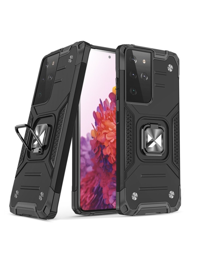 Wozinsky Ring Armor tough hybrid case cover + magnetic holder for Samsung Galaxy S22 Ultra black Wozinsky Ring Armor tough hybrid case cover + magnetic holder for Samsung Galaxy S22 Ultra black