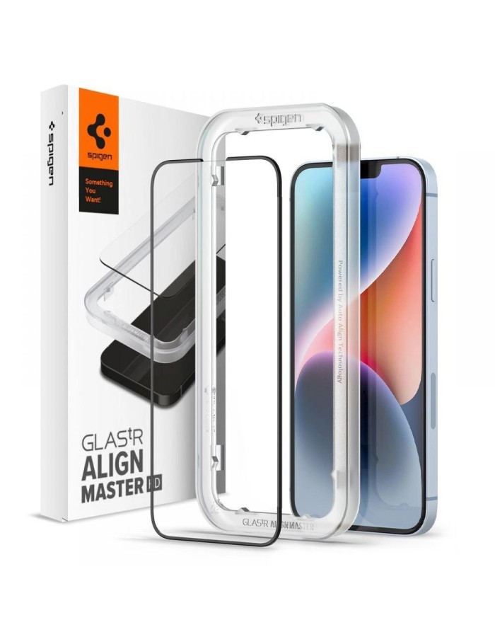 Spigen ALM Glass FC Tempered Glass for iPhone 13 / 13 Pro / 14 - Black Spigen ALM Glass FC Tempered Glass for iPhone 13 / 13 Pro / 14 - Black