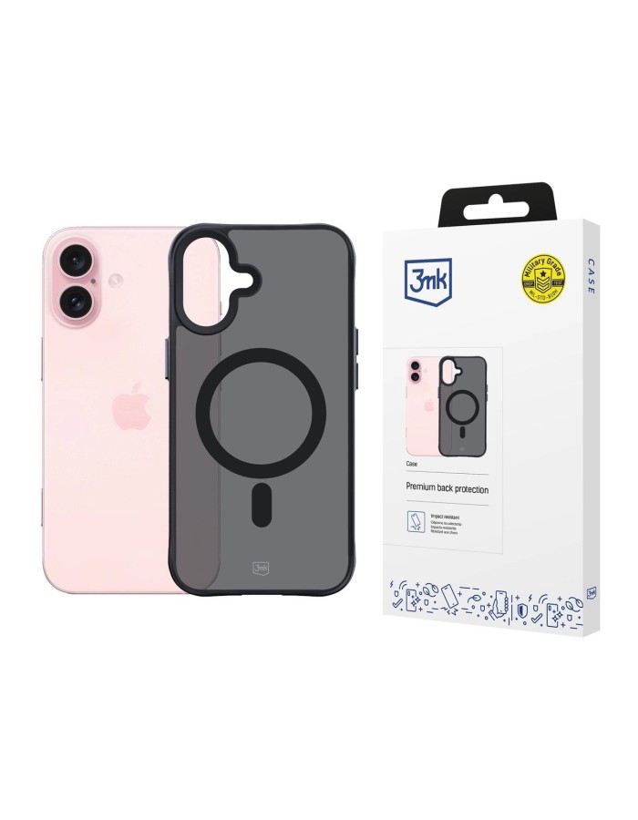 3mk Smoke MagCase with MagSafe for iPhone 16 - semi-transparent 3mk Smoke MagCase with MagSafe for iPhone 16 - semi-transparent