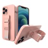 Rope case gel case with a chain lanyard bag lanyard iPhone XR pink
