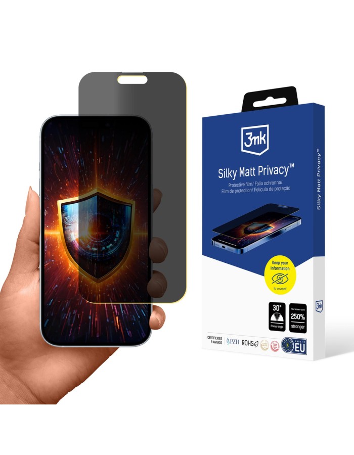 3mk Silky Matt Privacy Screen Protector for Apple iPhone 17 Pro