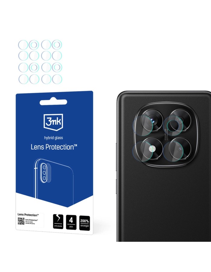 Hybrid Glass for Camera Lens 3mk Lens Protection for Xiaomi Redmi Note 14 Pro 4G