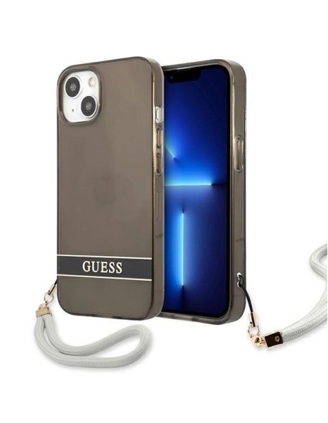 Guess GUHCP13SHTSGSK iPhone 13 mini 5.4" black/black hardcase Translucent Stap Guess GUHCP13SHTSGSK iPhone 13 mini 5.4" black/black hardcase Translucent Stap