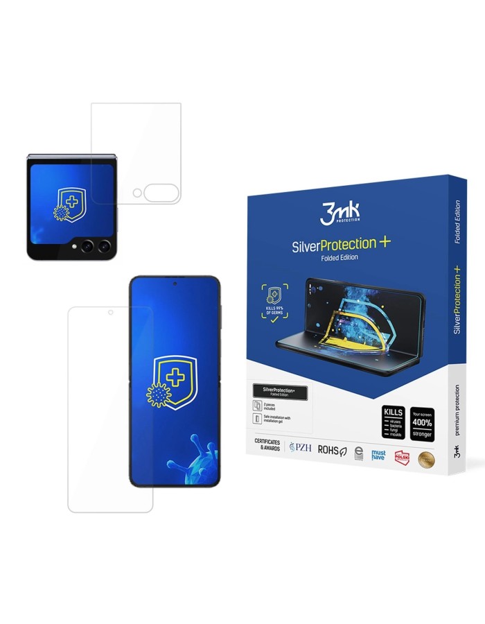 Antibacterial protective film 3mk SilverProtection+ Folded Edition for Samsung Galaxy Z Flip 6 Antibacterial protective film 3mk SilverProtection+ Folded Edition for Samsung Galaxy Z Flip 6