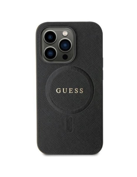 Guess GUHMN61PSAHMCK case for iPhone 11 / Xr - black Saffiano MagSafe