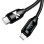 USB-A Cable - Lightning Wozinsky WUALC2 with LED Display 2.4A 2m - Black