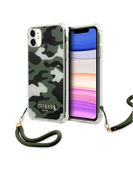Guess GUHCN61KSARKA iPhone 11 6.1" / Xr green/khaki hardcase Camo Collection