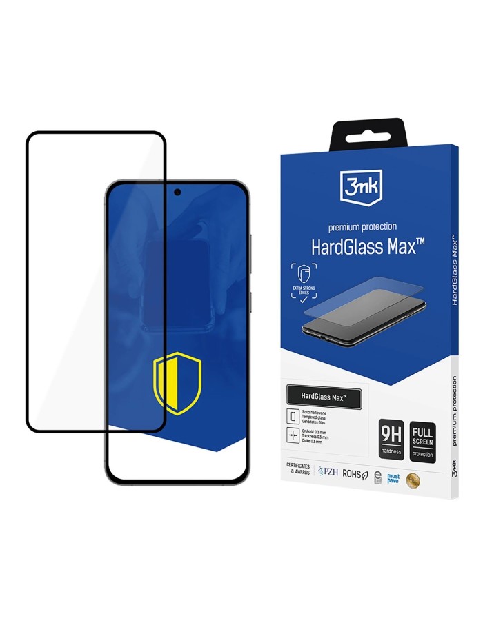 Tempered glass 3mk HardGlass Max Black for Samsung Galaxy S24 FE