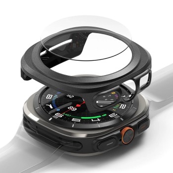 Ringke Slim &amp;amp; Tempered Glass Case + Glass Set for Samsung Galaxy Watch Ultra 47mm - Black