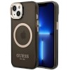Guess GUHMP14SHTCMK iPhone 14 6.1" black/black hard case Gold Outline Translucent MagSafe Guess GUHMP14SHTCMK iPhone 14 6.1" black/black hard case Gold Outline Translucent MagSafe