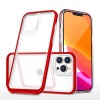 Clear 3in1 case for iPhone 14 Pro Max silicone cover with frame red Clear 3in1 case for iPhone 14 Pro Max silicone cover with frame red