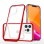 Clear 3in1 case for iPhone 14 Pro Max silicone cover with frame red