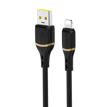 Dudao L25L 30W USB-A - Lightning Cable with Soft Silicone Braid Lightning 1m - Black