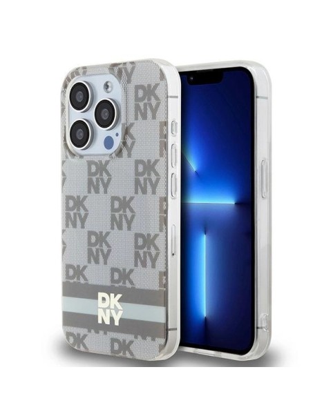DKNY IML Checkered Mono Pattern & Printed Stripes MagSafe case for iPhone 14 Pro Max - beige DKNY IML Checkered Mono Pattern & Printed Stripes MagSafe case for iPhone 14 Pro Max - beige