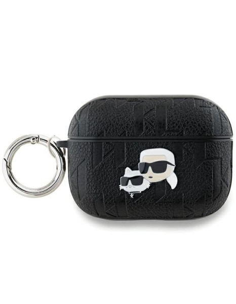 Karl Lagerfeld Monogram Karl &amp;amp; Choupette Head Case for AirPods Pro 2 - Black